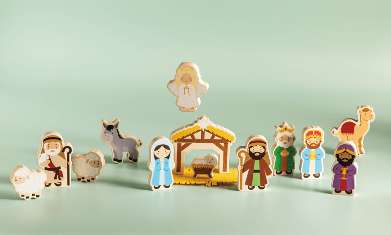 Mud Pie Wooden Nativity Playset