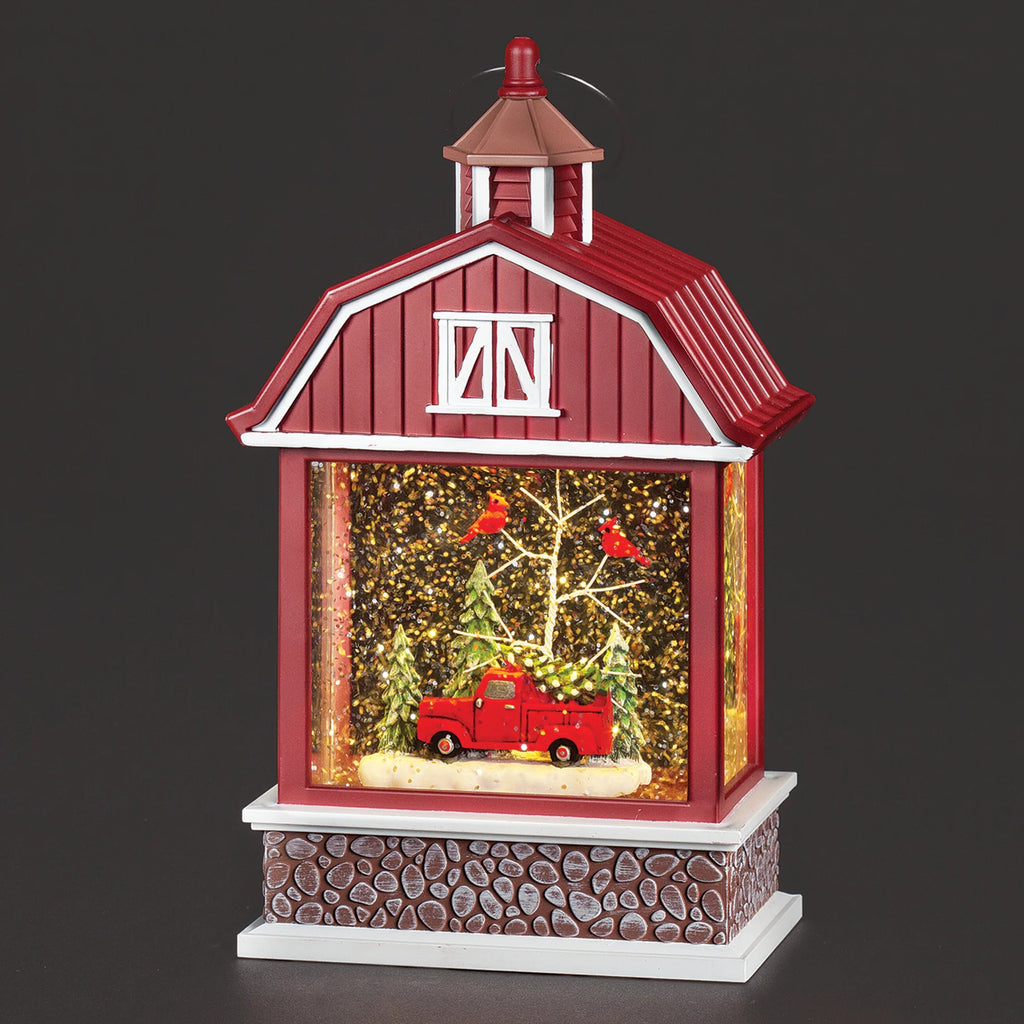 Roman Lighted Swirl Barn Lantern