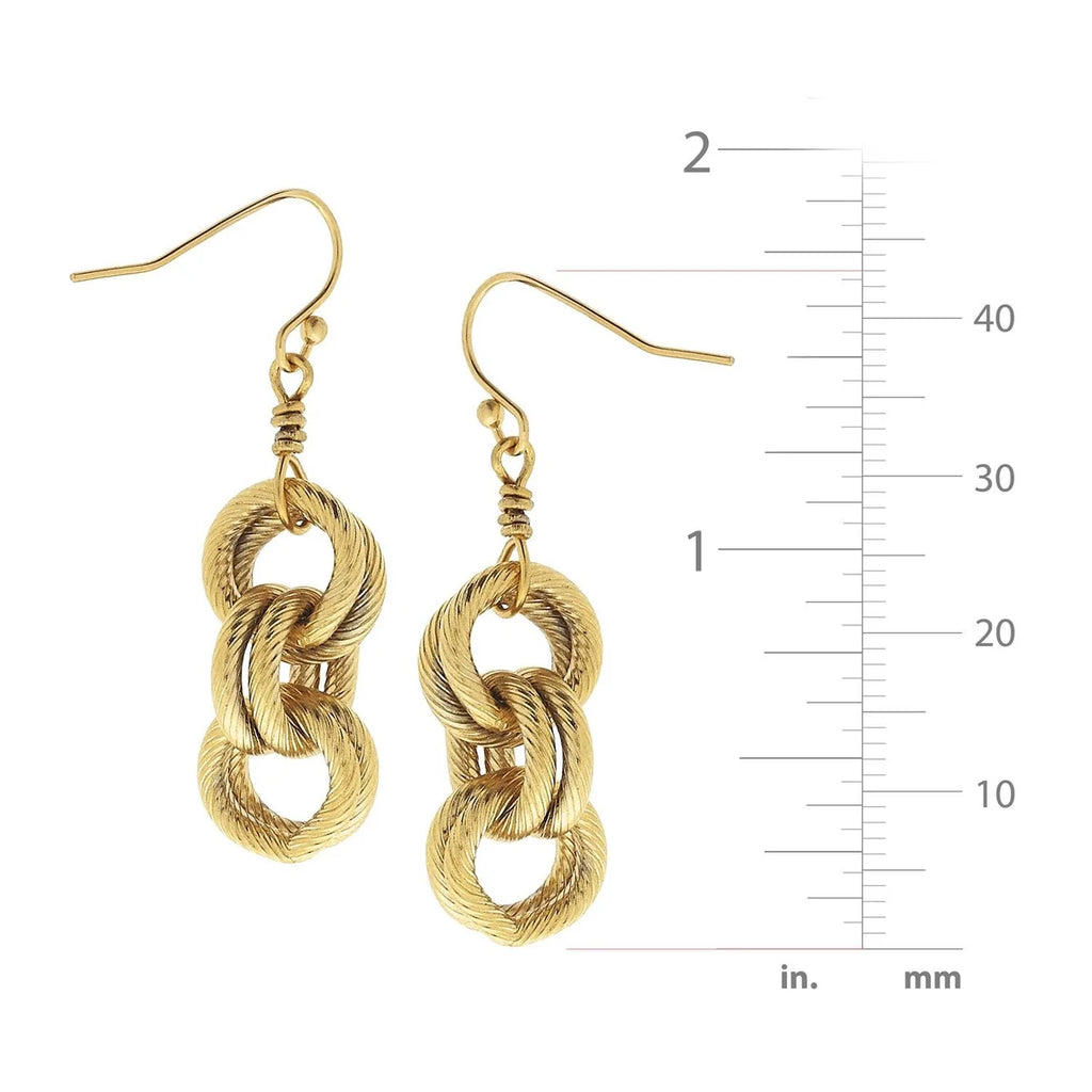 Double Link Chain Earrings
