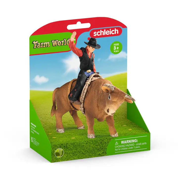 Schleich Cowboy with Bull Set