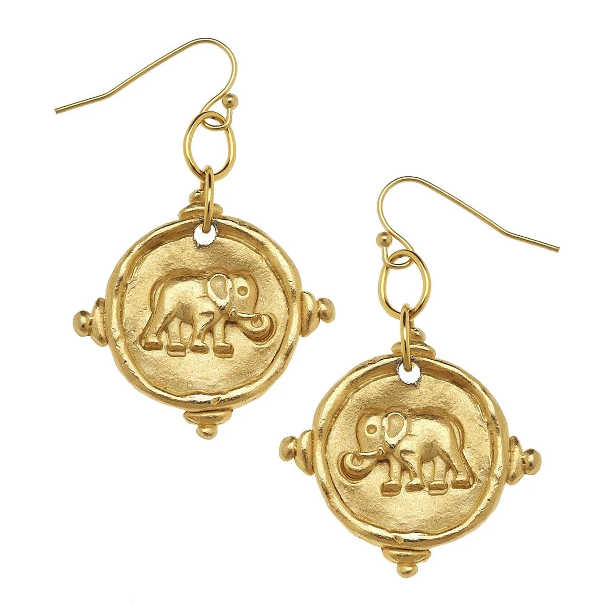 Elephant Intaglio Earrings