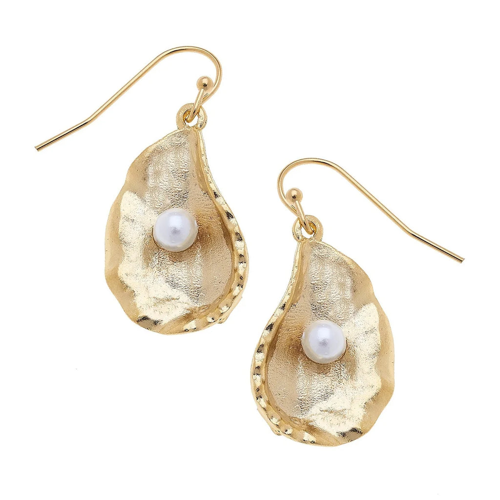 Susan Shaw Oyster + Pearl Earrings