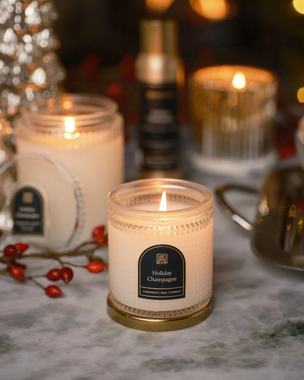 Aromatique Textured Glass Candle