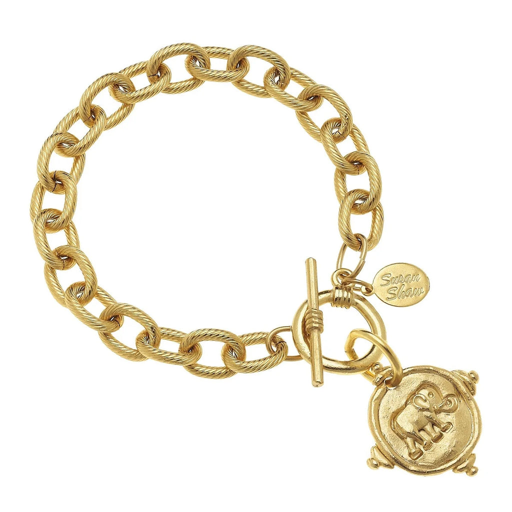 Susan Shaw Elephant Intaglio Bracelet