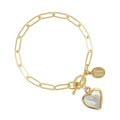 Mother of Pearl Paperclip Bracelet