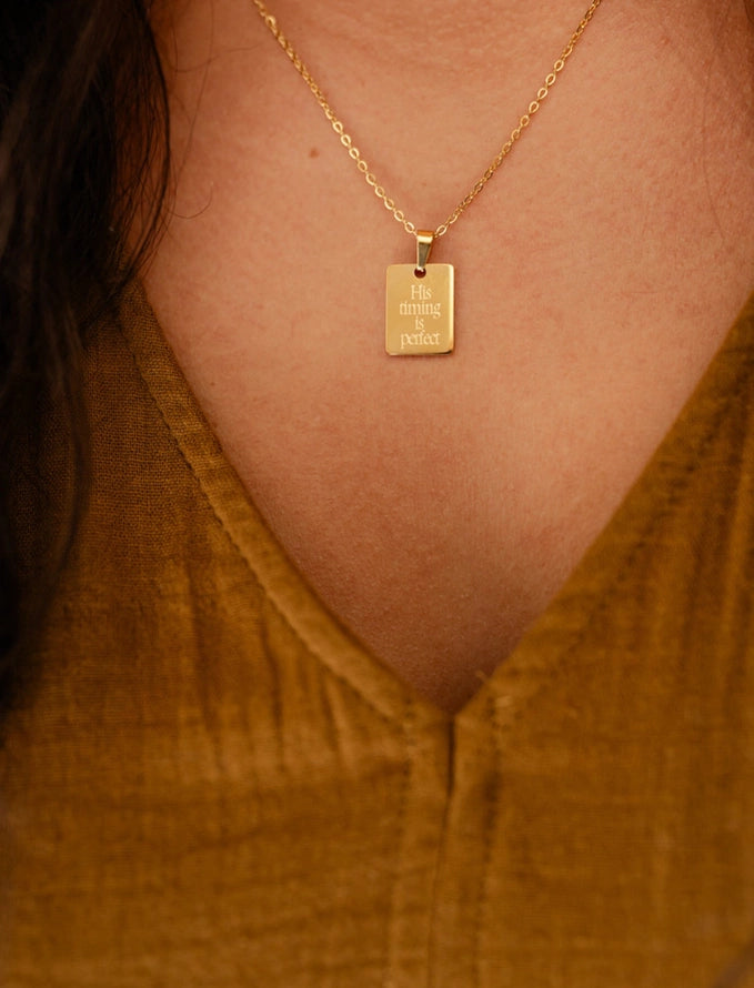 His Timing Necklace