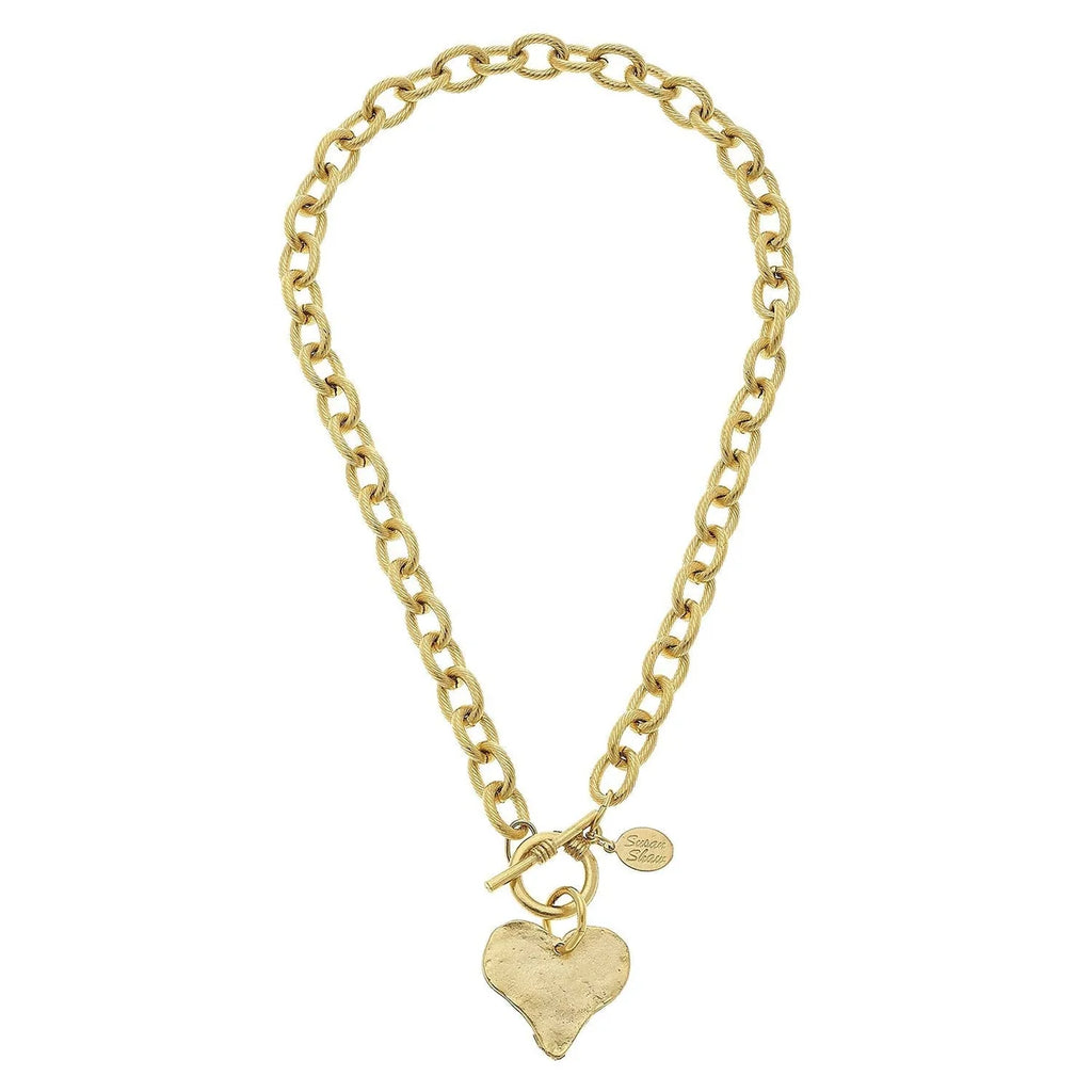 Gold Heart Toggle 20''
