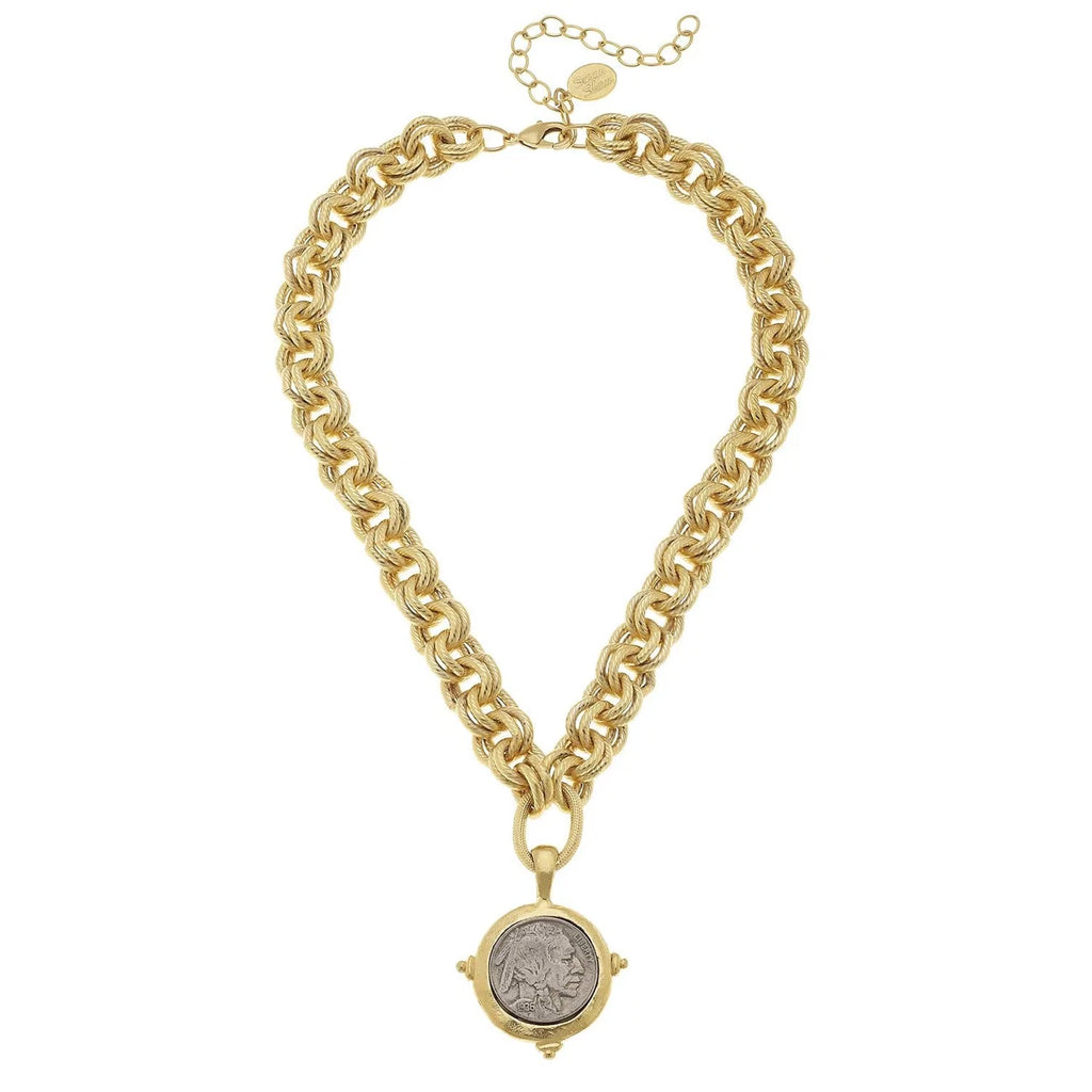 American Indian Head Nickle Necklace