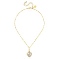 Mother of Pearl Heart Paperclip Necklace