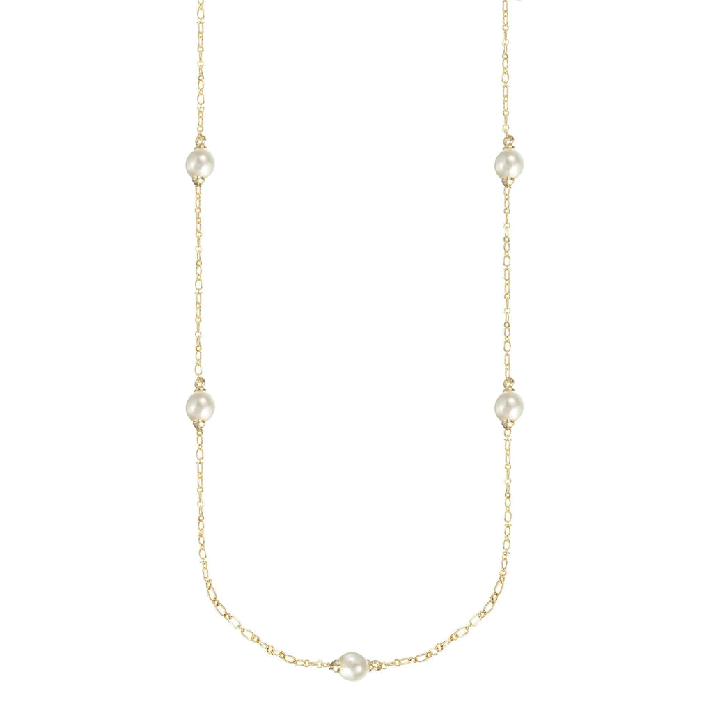 Adorned Pearl Necklace