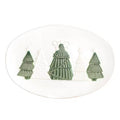 Mud Pie Pressed Lace Christmas Tree Platter