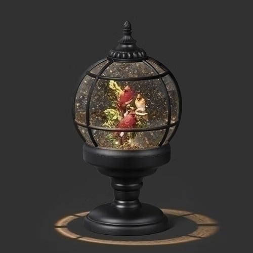 Roman Lighted Swirl Cardinals Globe