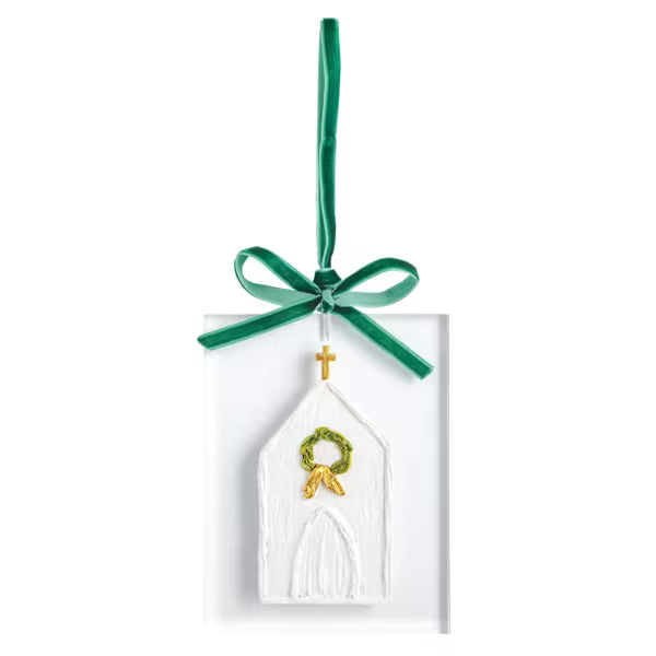 Mud Pie Painted Acrylic Christmas Ornament
