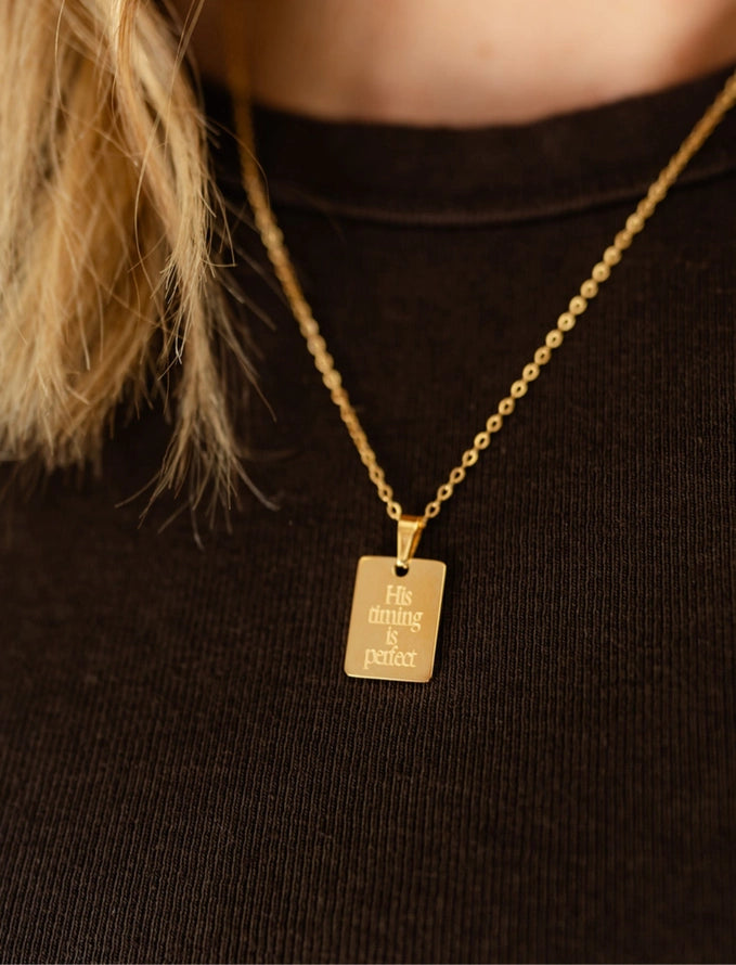 His Timing Necklace