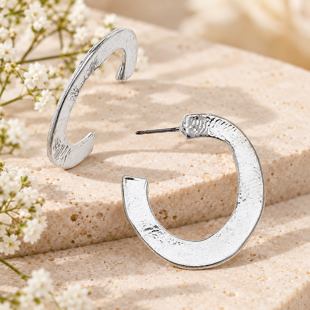 Susan Shaw Small Hammered Hoops