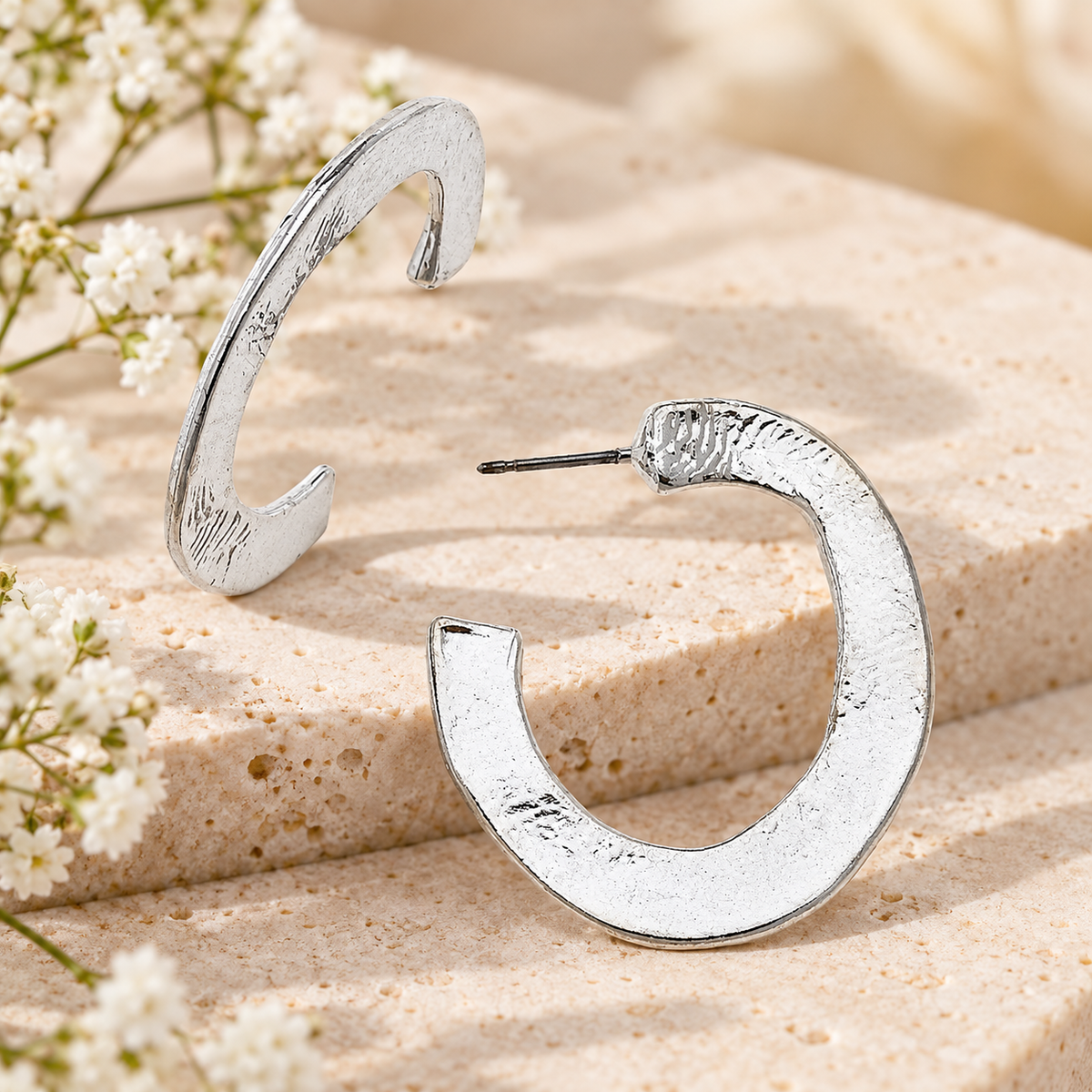 Susan Shaw Small Hammered Hoops