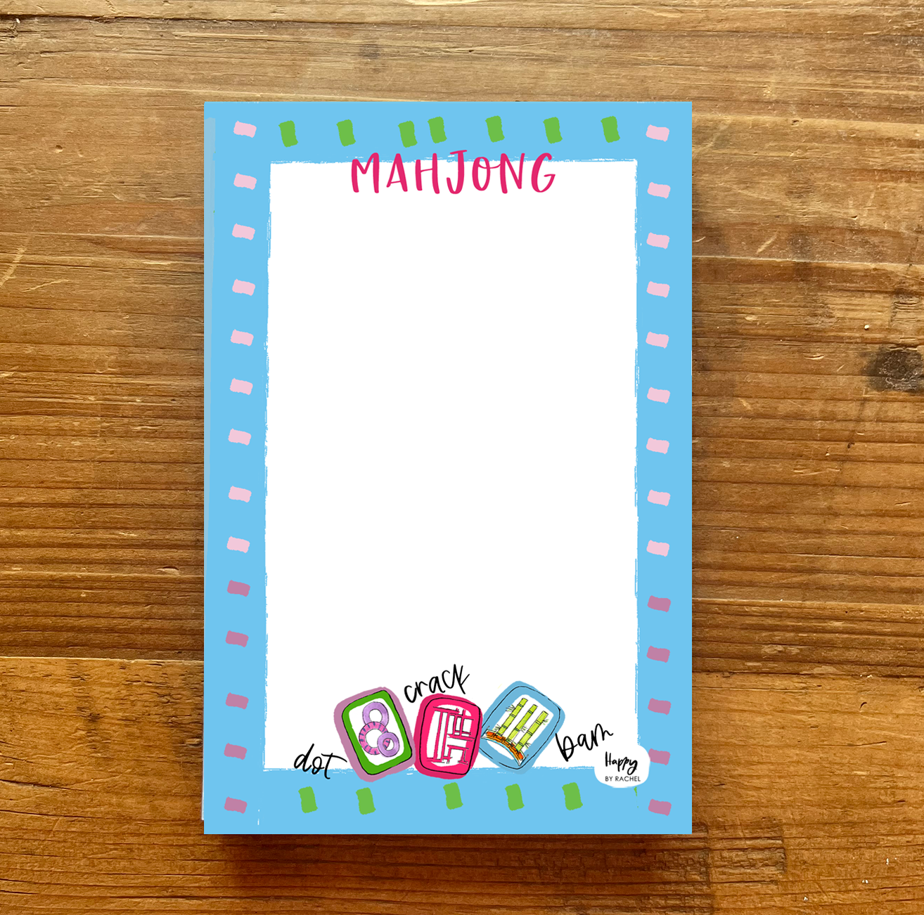 Mahjong Chunky Notepad, 100 Pages