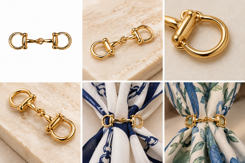 Winton & Waits Gold Scarf Rings