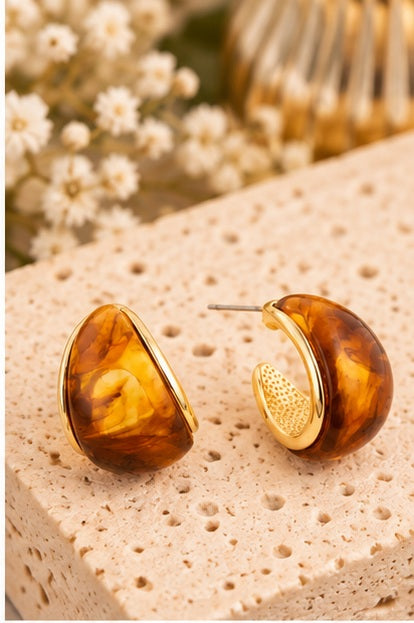 Michelle Mcdowell Tortoise Veyda Earrings