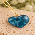 Michelle Mcdowell Teal Natalia Heart Pendant Necklace