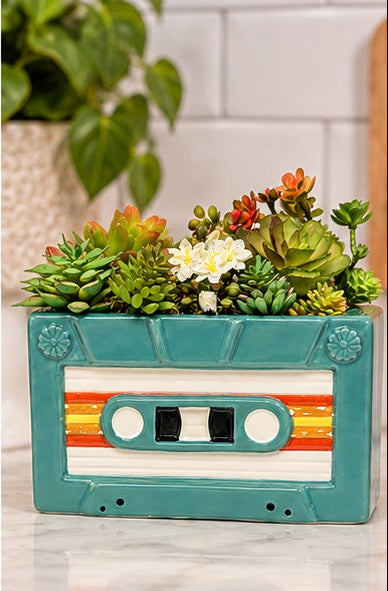 Streamline Retro Cassette Planter