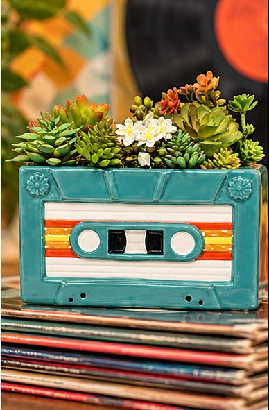 Streamline Retro Cassette Planter