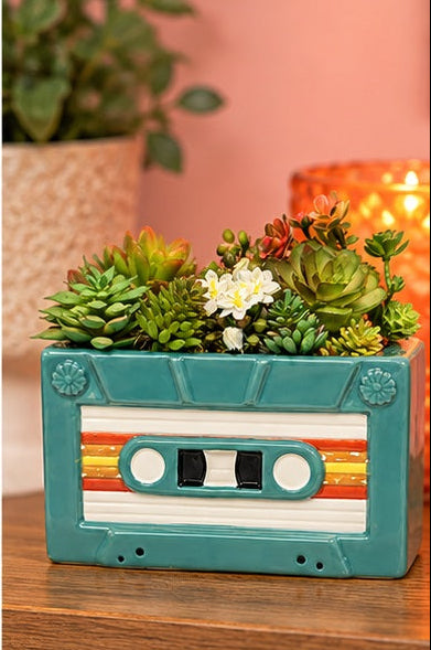 Streamline Retro Cassette Planter