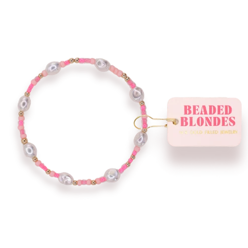 Flamingo Sprinkle Pearl Bracelet