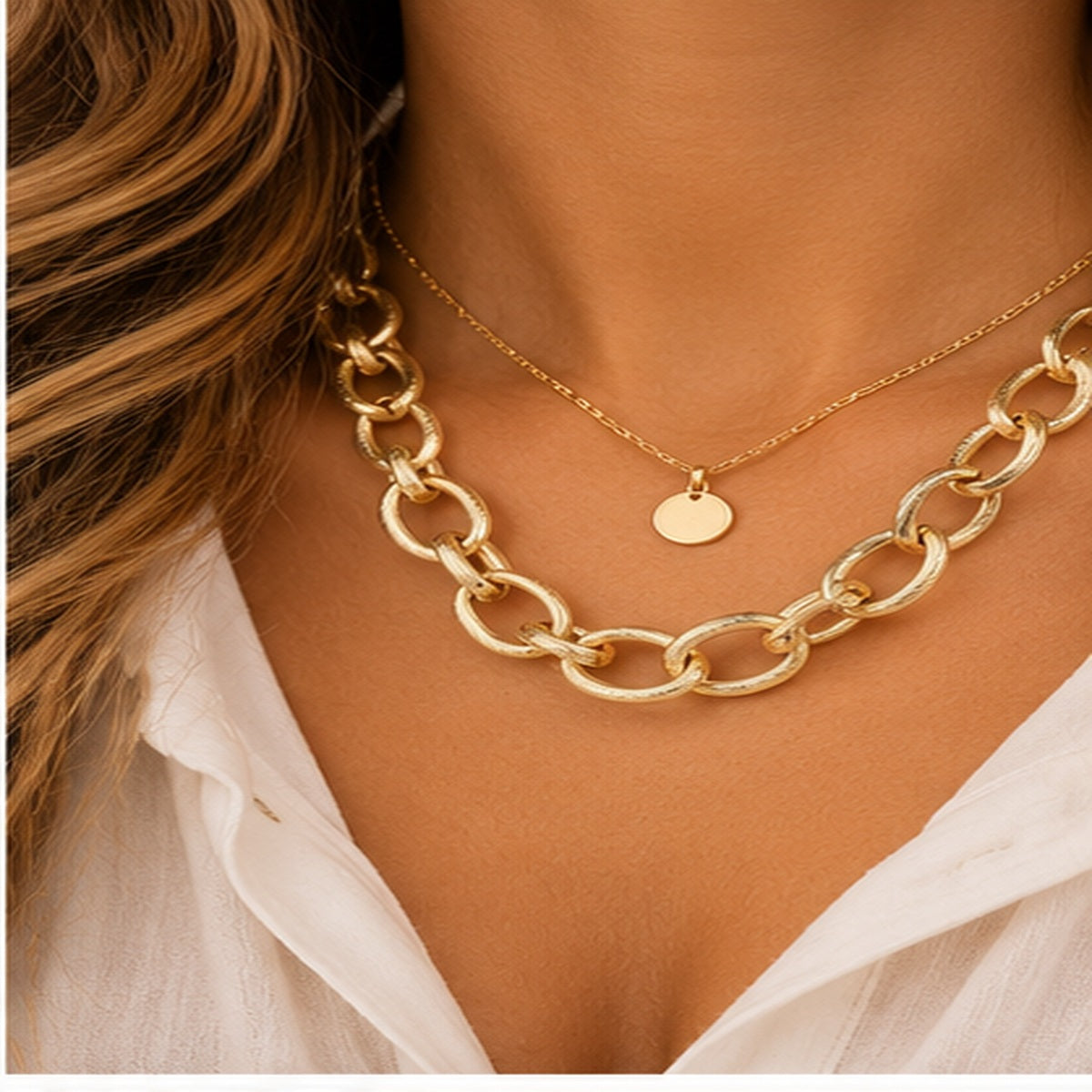 Michelle Mcdowell Baylor Gold Chain Necklace
