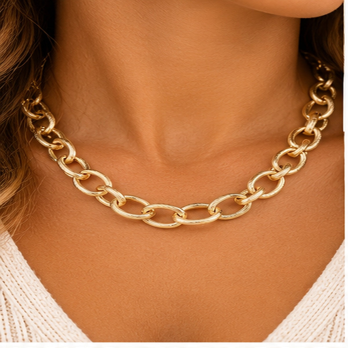 Michelle Mcdowell Baylor Gold Chain Necklace