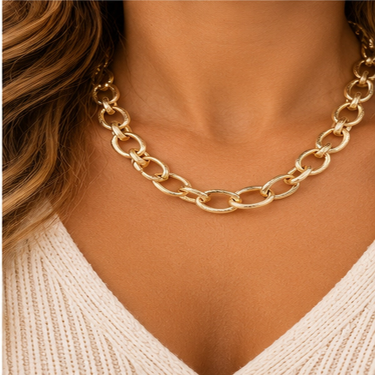 Michelle Mcdowell Baylor Gold Chain Necklace