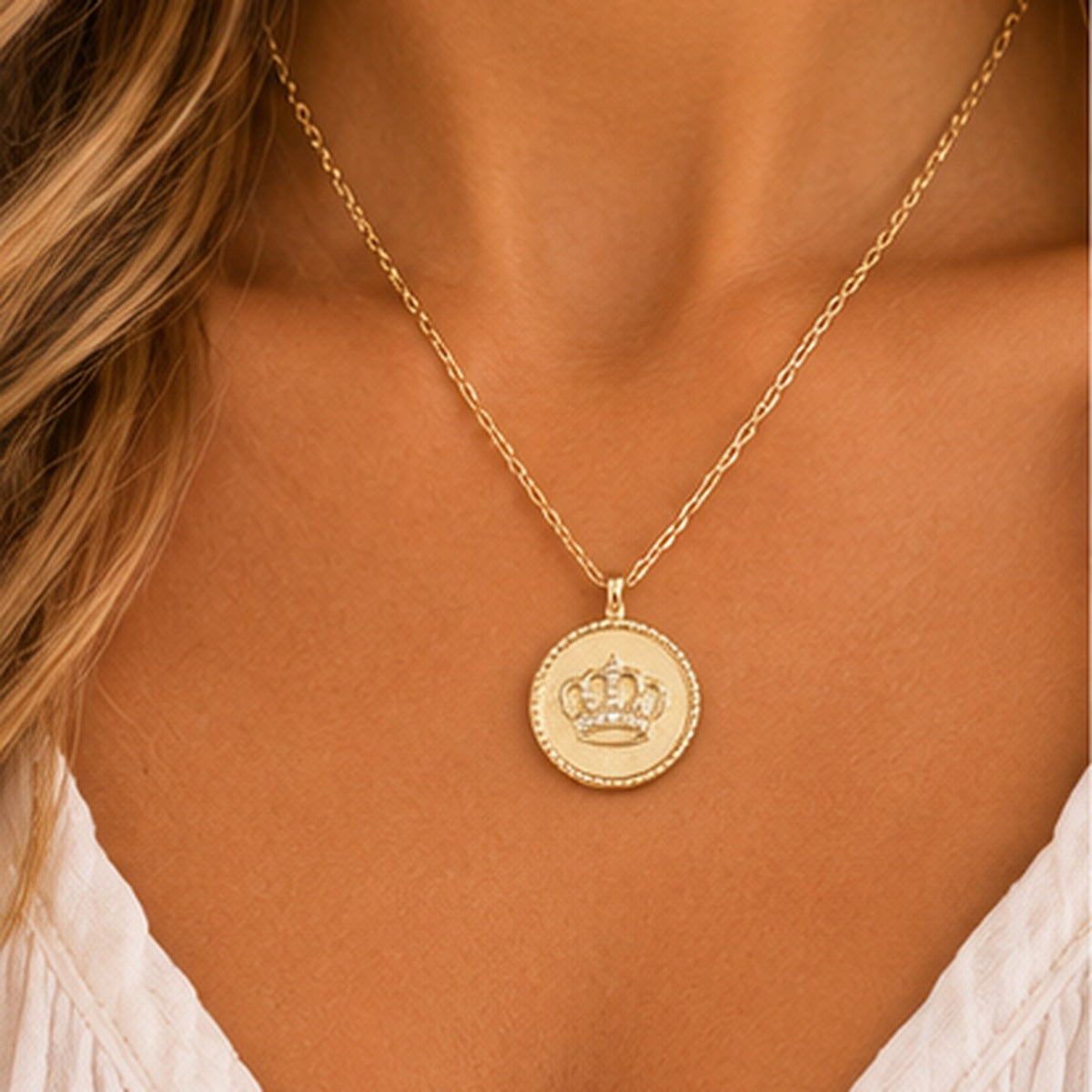 Michelle Mcdowell Inspiration Chain Necklace "Daughter of the King"