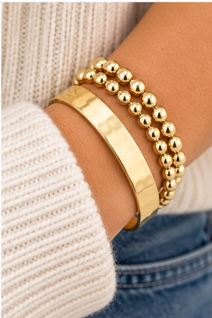 Michelle Mcdowell Gold Maya Cuff Bracelet