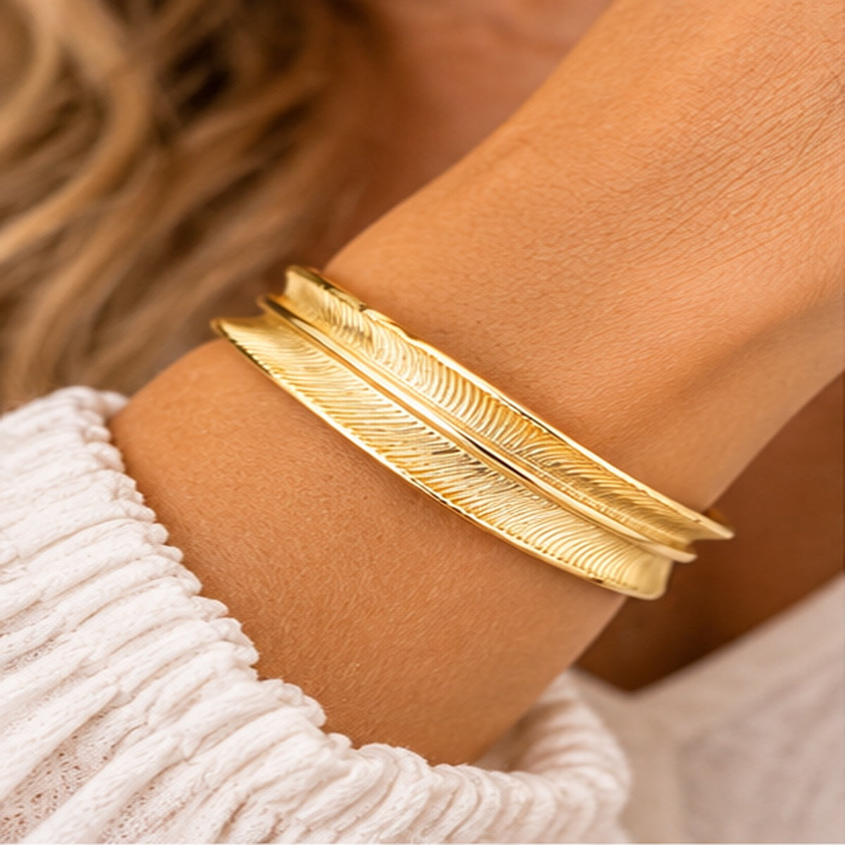 Michelle Mcdowell Fern Gold Cuff