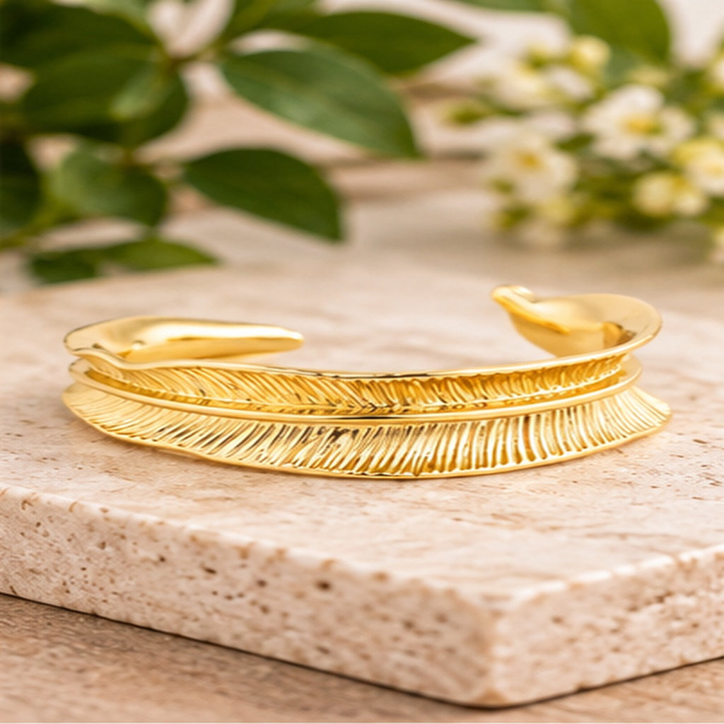 Michelle Mcdowell Fern Gold Cuff