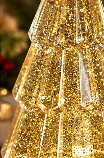 Roman Confetti Lites Lighted Swirl Tree with Gold Glitter