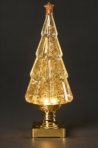 Roman Confetti Lites Lighted Swirl Tree with Gold Glitter