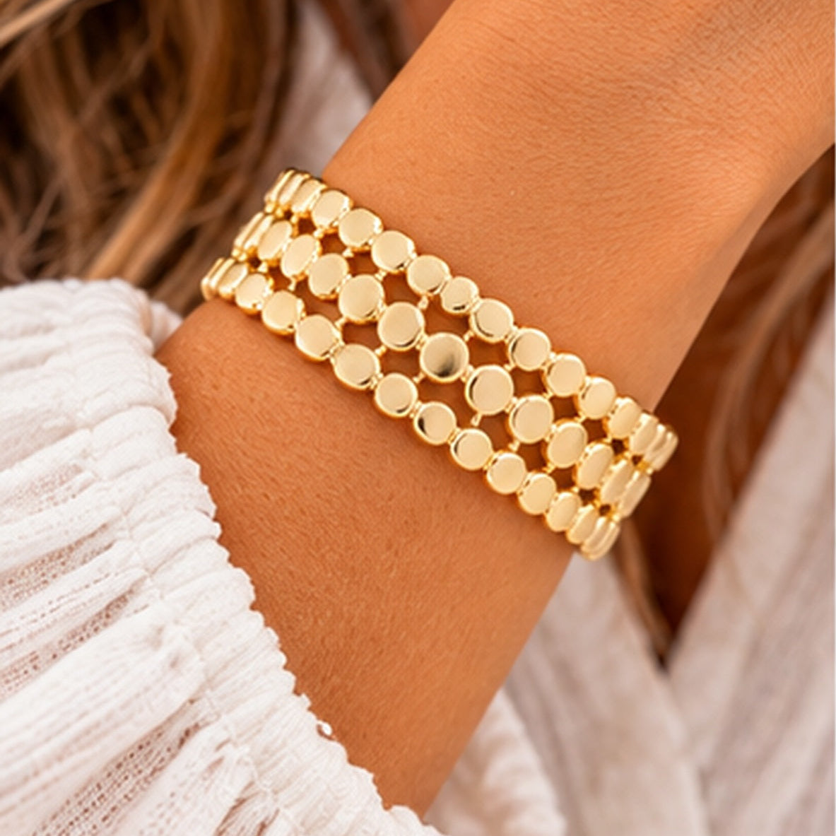 Michelle Mcdowell Astrid Gold Cuff Bracelet
