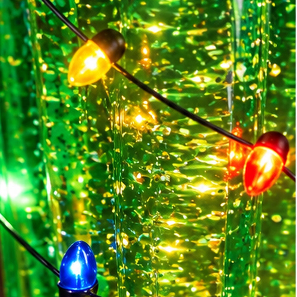 Roman Lighted Swirl Cactus with String Lights & Star