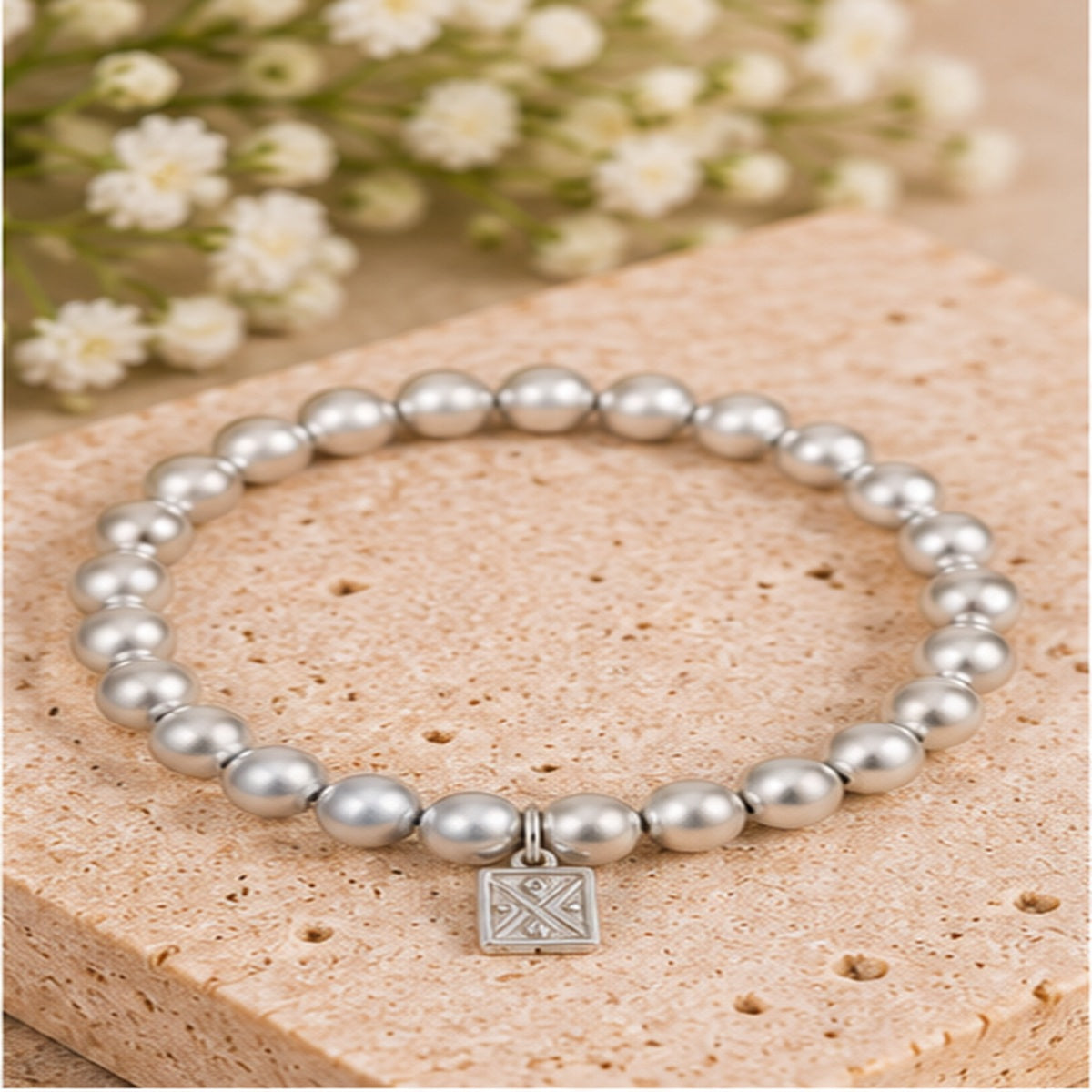 Michelle Mcdowell Rylan Matte Silver Bracelet