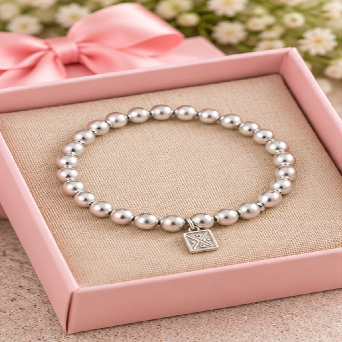 Michelle Mcdowell Rylan Matte Silver Bracelet