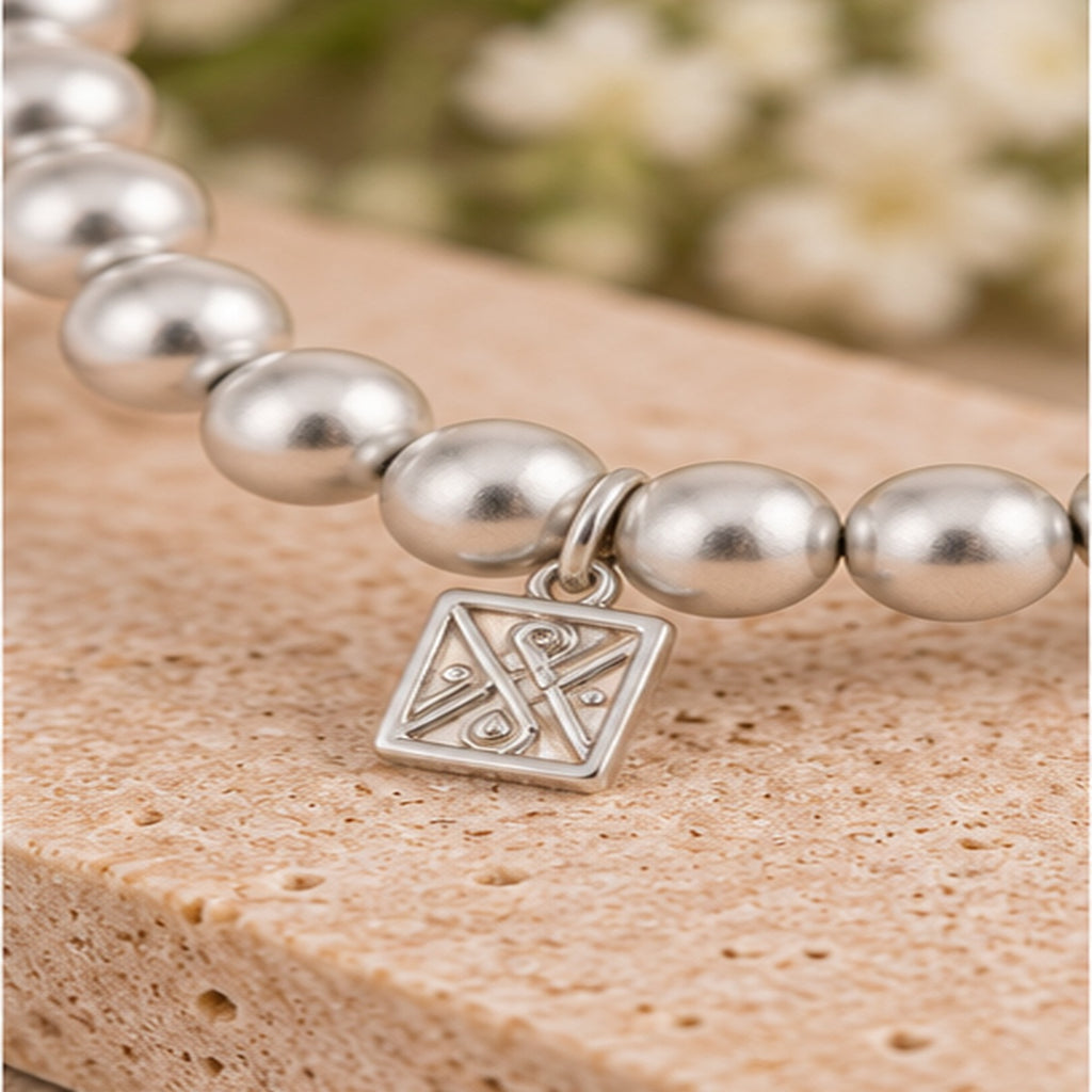 Michelle Mcdowell Rylan Matte Silver Bracelet
