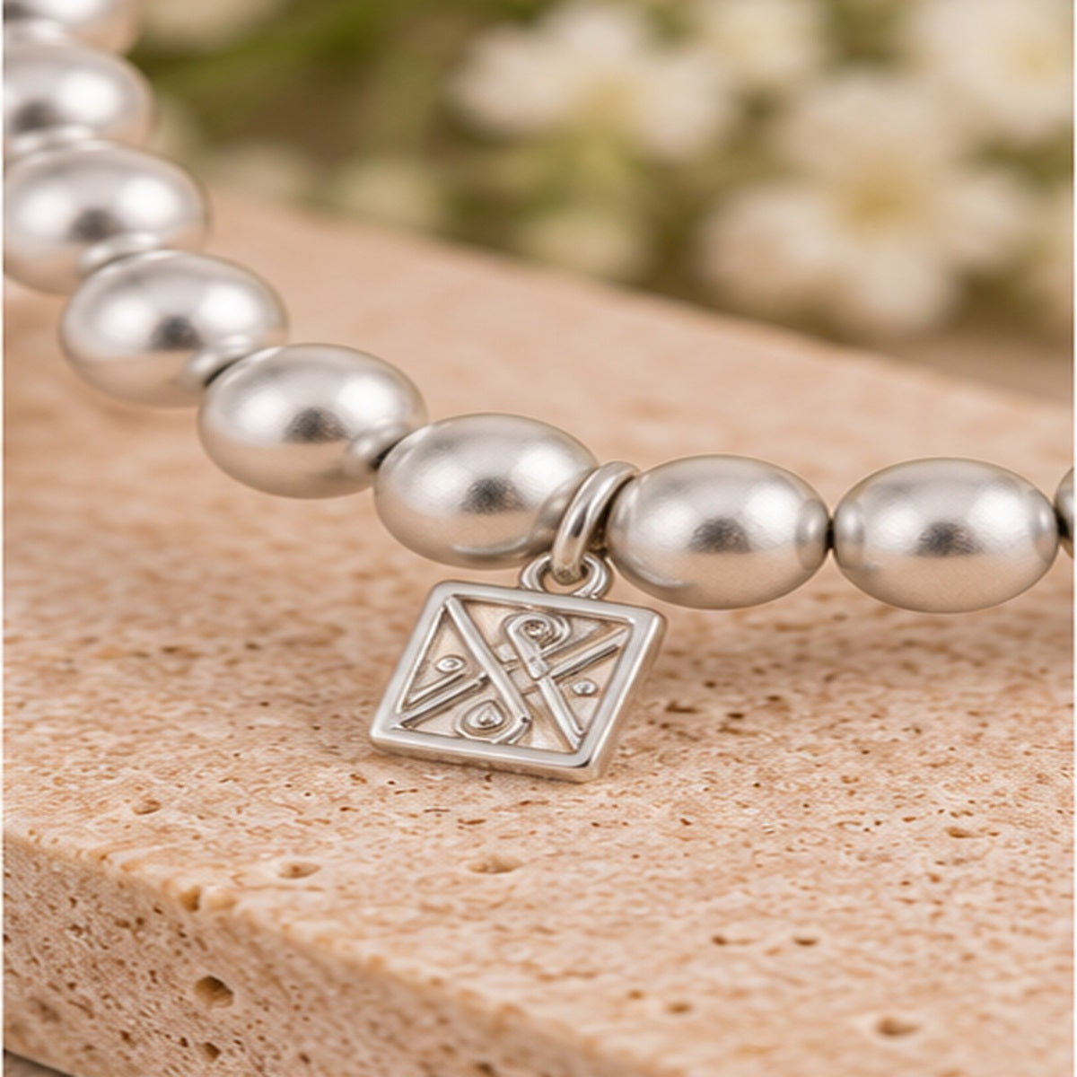 Michelle Mcdowell Rylan Matte Silver Bracelet