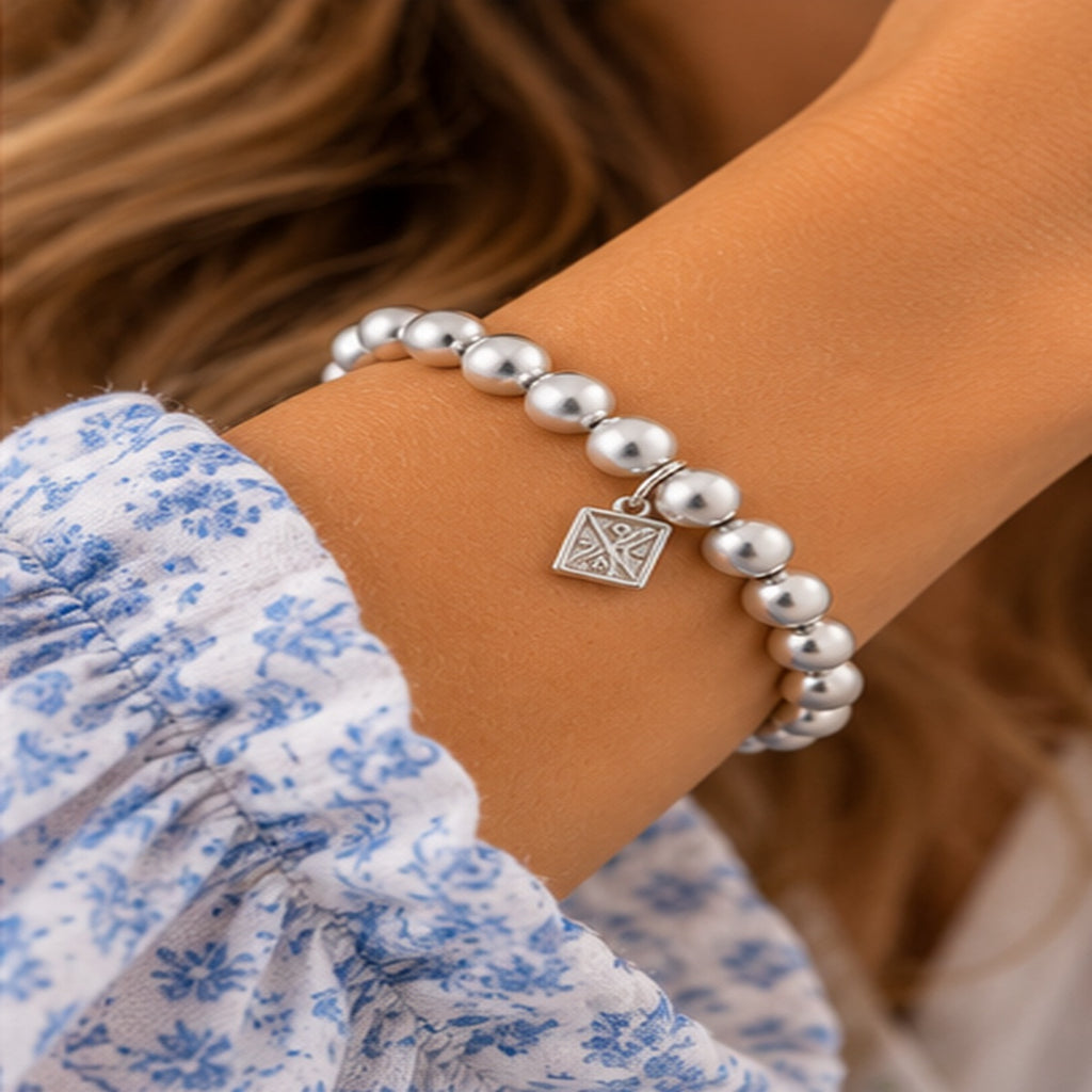 Michelle Mcdowell Rylan Matte Silver Bracelet