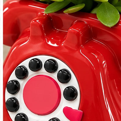 Streamline Retro Phone Planter