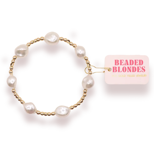 Sadie Pearl Bracelet in Gold