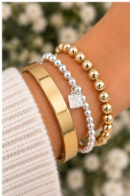 Michelle Mcdowell Kinsley Matte Silver Bracelet