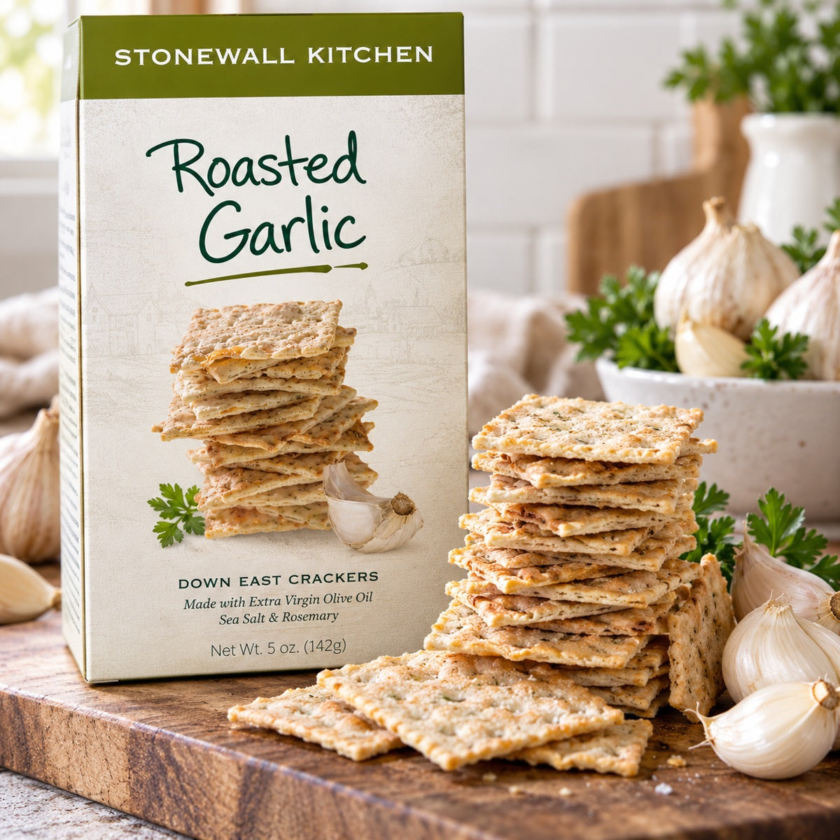 Stonewall Kitchen Roasted Garlic Crackers
