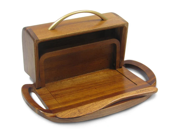 Butterie Acacia Wood Flip-Top Butter Dish