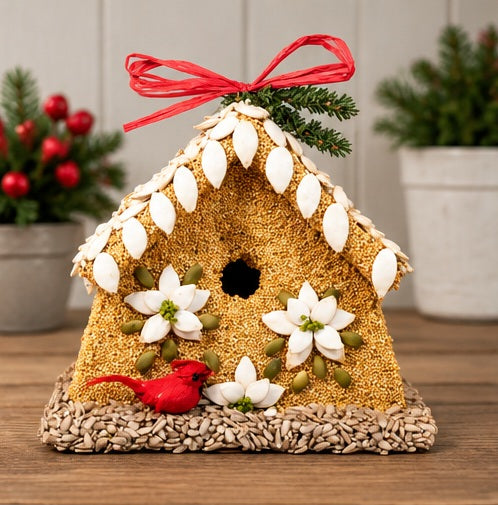 Mr. Bird Poinsettia House Bird Feeder